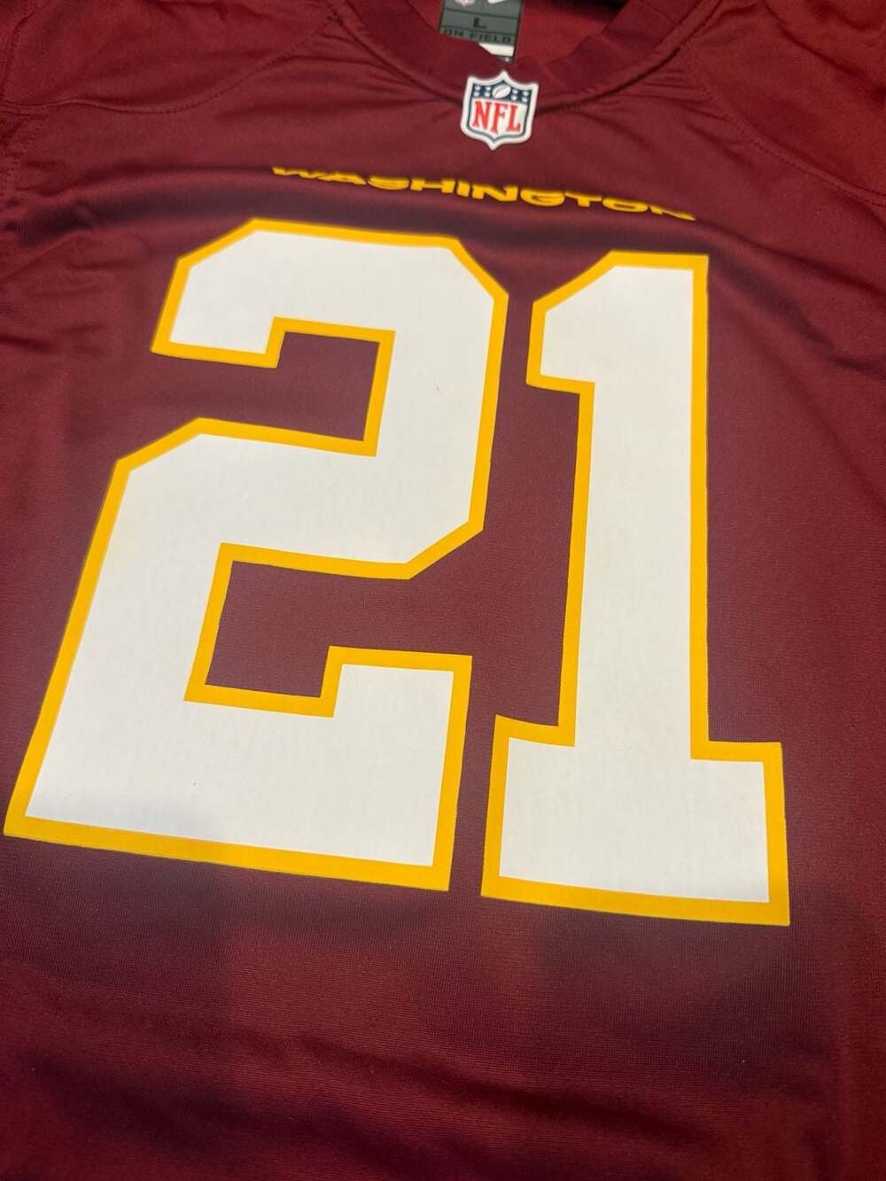 Nike Washington Sean Taylor 21 NFL Game Jersey Burgundy Size Large - Picture 2 of 8